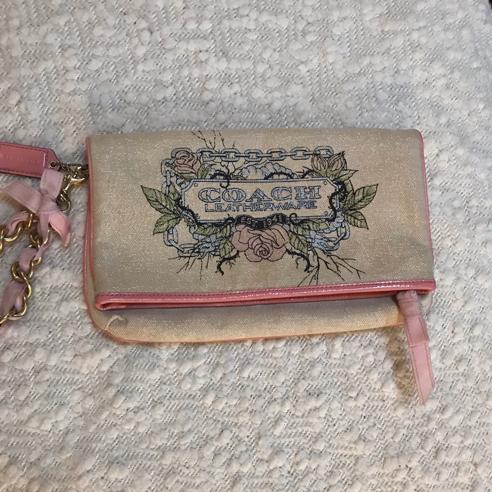 Rare Coach Tattoo Foldover Clutch
